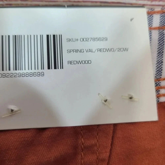 Natural Reflections Spring Valley Twill Shorts Women's Plus Size 20W Redwood New - Picture 4 of 5